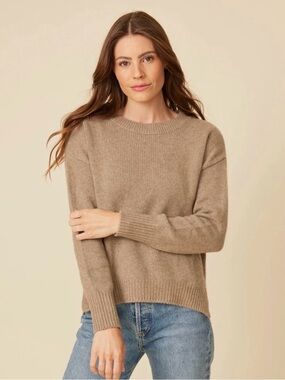 One Grey Day Lyle Cashmere Pullover - Camel (XS)